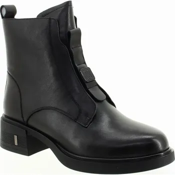 Dámské kozačky YO BY SHOEMAKER Dámský černý kožený kotník AZLW25105-BLACK-265 Velikost 38