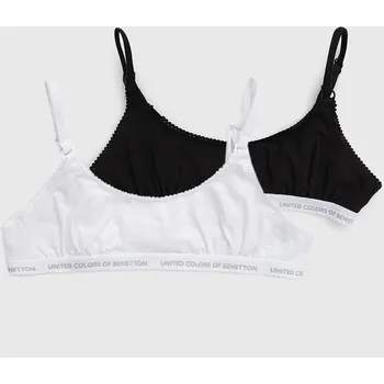 Dámské oblečení Dětská podprsenka United Colors of Benetton ( 2-pak) 3MC10R1IN bílá 00X, vel. 140