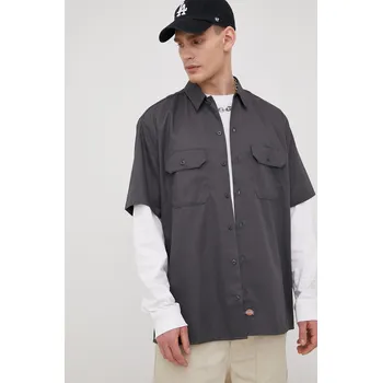 Pánská košile Košile Dickies pánská, šedá barva, regular, s klasickým límcem DK0A4XK7CH0 90X, vel. S