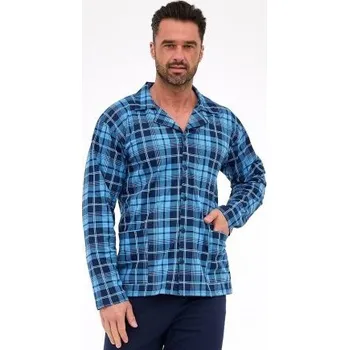 Pánské pyžamo Pánské pyžamo Cornette 114/82 - propínací Tmavě modrá 2XL