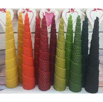 Svíčka Svíčka ze včelího vosku špička velká Bez balení zelené