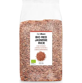 Sportovní výživa GymBeam BIO Rýže jasmínová červená (neloupaná) 500 g