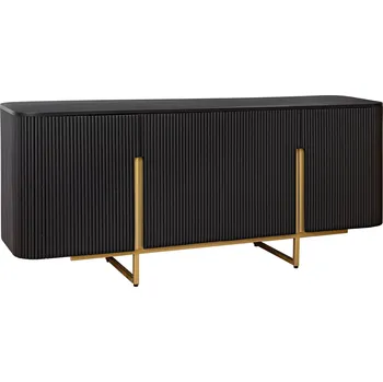 Komoda Komoda GATSBY 160 CM černá/zlatá masiv mango