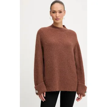 Pánský svetr Svetr z vlněné směsi Pinko 105563.A2S5 hnědá 98X, vel. M