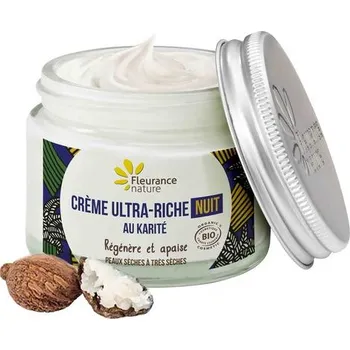 Pleťový krém FLEURANCE NATURE Noční ultra vyživující krém s bambuckým máslem 50ml