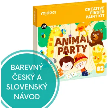 omalovánky Prstové malování: Párty zvířátek