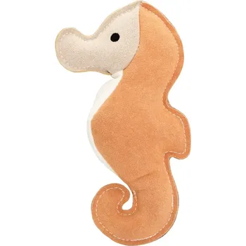 Hračka pro psa Mořský koník, 23 cm, jutový robustní aport, HIPHOP DOG, krémová/hořčicová