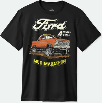 Pánské tričko BRIXTON triko - Ford Mud Marathon S/S Stt Burnt Rubber (BRTRB) velikost: XXL