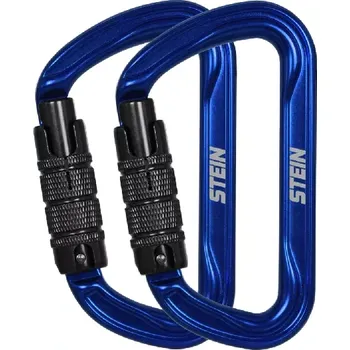 karabina Karabina STEIN SECURA D-SHAPE ALU - 2Pack modrá