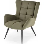 Křeslo ušák Halmar BYRON - olivová