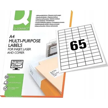 Samolepící etiketa Bílé etikety 38 x 21,2 mm, 100 archů, pro tiskárny