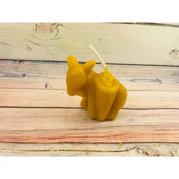 Svíčka Svíčka ze včelího vosku oslík Bez balení zelené