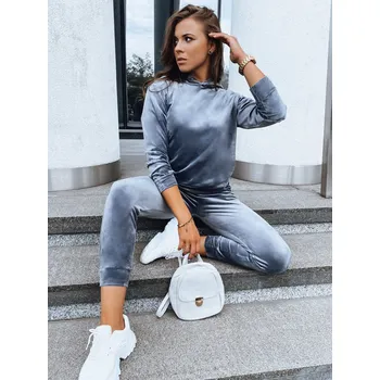Dámský vélurový set SO COMFY Barva grafitová DSTREET DStreet modrá 2452546
