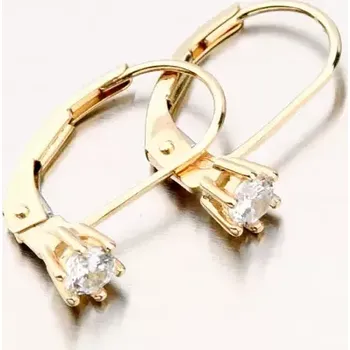 Náušnice Dámské náušničky bílé zlato 585 na klapku 52DZ-8012Z-KL