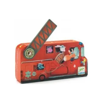 Puzzle DJECO - Puzzle Hasičské auto - 16 dílků