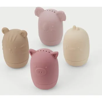 Hračka pro nejmenší TickiT Silisoft® - Stříkací zvířátka (zemité barvy)