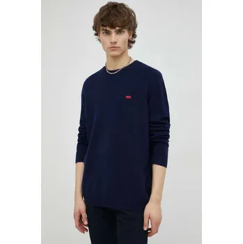Pánský svetr Vlněný svetr Levi's pánský, tmavomodrá barva A4320.0001 59X, vel. M