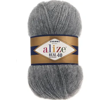 Alize Angora real 40 - 182 tmavě šedá melange