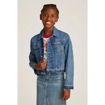 Chlapecká bunda Dětská riflová bunda Tommy Hilfiger KG0KG08309.PPYA modrá 95X, vel. 128