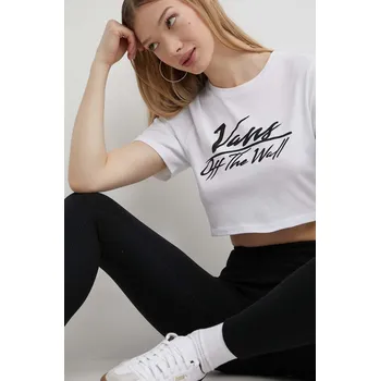 Bavlněné tričko Vans bílá barva VN000GJ1WHT1 00X, vel. L