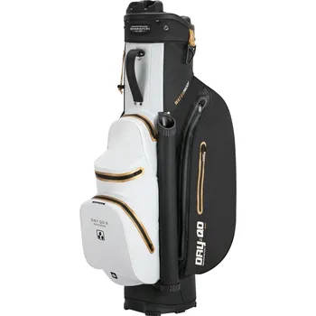 Golfový bag Bennington Dry QO 9 Waterproof cart bag, černo/bílo/zlatý