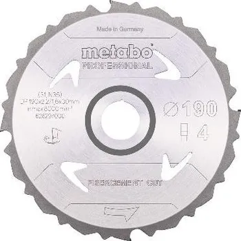 Pilový kotouč Metabo - Pilový kotouč 190x30 mm, 4 zuby 628297000