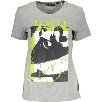 Dámské tričko Guess šedé tričko Placed Print - Dámské GUESS JEANS černá | bílá | šedá 1830954