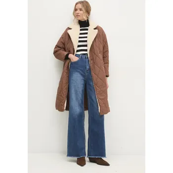 Dámský kabát Kabát Answear.LAB 5534.TLK hnědá 88X, vel. L