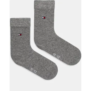 Dětské ponožky Tommy Hilfiger (2-pak) šedá barva 391334 09X, vel. 31/34
