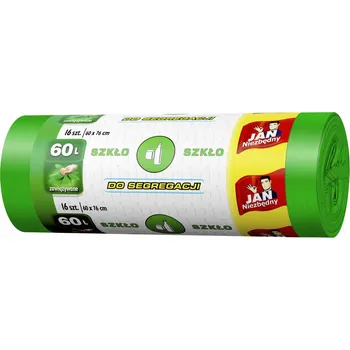 Pytle na odpadky Pytle na tříděný odpad na sklo Jan Niezbędny 60 l, 16 ks