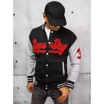 Pánské oblečení Pánská mikina na zip Barva černá DSTREET DStreet černá | šedá 2065193