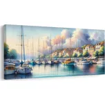 Dovido Obraz přístav s barevnými domy