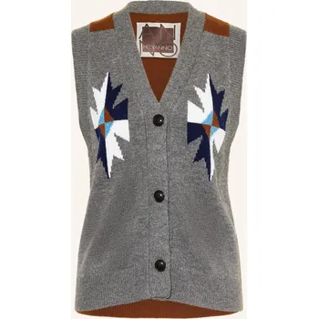 Dámská vesta Heyanno Dámská Pletená Vesta Mmhvictory, tmavě šedá / hnědá /...