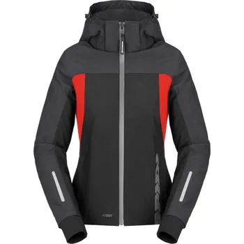 Moto bunda Bunda HOODIE H2OUT 2 LADY, SPIDI, dámská (černá/antracit/červená) M