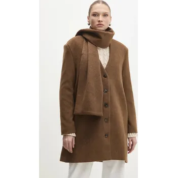 Dámský kabát Kabát Answear.LAB LD240270.HWK hnědá 88X, vel. S/M