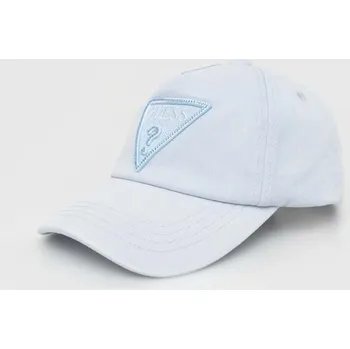 Čepice Bavlněná baseballová čepice Guess INES s aplikací, W4GZ18 WO07T W4GZ18.WO07T modrá 55A, vel. ONE SIZE