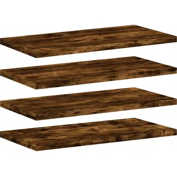 police Nástěnné police dub 40x20 cm, 4 ks