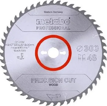 Pilový kotouč Metabo - Pilový kotouč na dřevo, 300x30 mm, 48 zubů 628051000