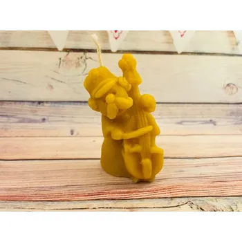 Svíčka Svíčka ze včelího vosku muzikant basa Bez balení zelené