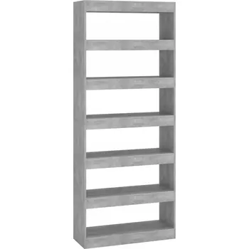 Knihovna Regál 80 cm x 198 cm x 30 cm světlý beton