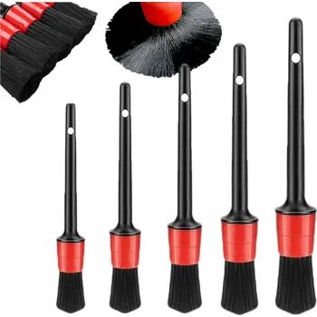 Kosmetický štětec SADA ŠTĚTCŮ NA DETAILING PRO ČIŠTĚNÍ, MĚKKÉ PŘÍRODNÍ ŠTĚTINY