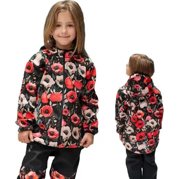 Dívčí bunda Esito (ušito v ČR) Dívčí jarní/podzimní softshellová bunda Esito s fleecem VLČÍ MÁKY