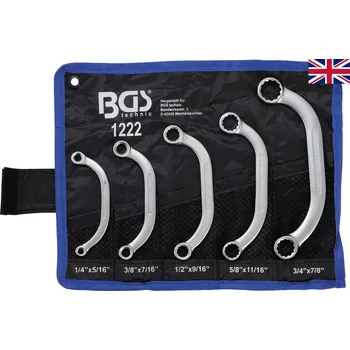 BGS technic Klíče očkové "C" profil, palcové 5ks - BGS 1222