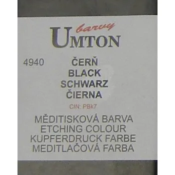 Olejová barva Měditisková barva Umton 130ml – čerň (Měditisková barva Umton 130ml – čerň)