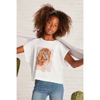 Chlapecké tričko Dětské bavlněné tričko Mayoral 6021.8B.Junior.PPYA béžová 01X, vel. 128