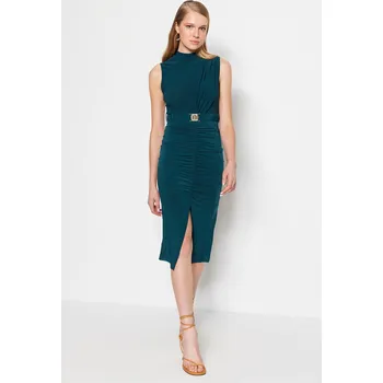 Dámské šaty Dámské šaty Trendyol Draped Trendyol tyrkysová 2071570