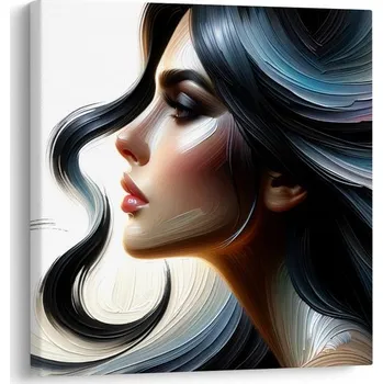Obraz Dovido Obraz elegantní profil s barevnými vlasy