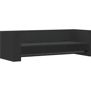 police Nástěnná police černá 100x35x30,5 cm