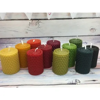 Svíčka Svíčka ze včelího vosku čtvrtka tlustá žluté Bez balení