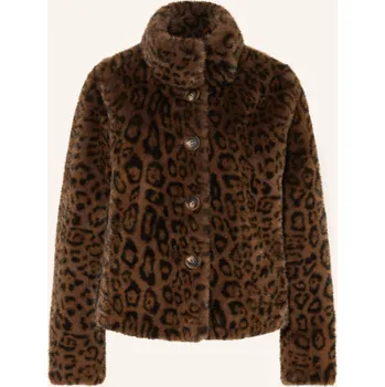 Dámský blejzr Rino & Pelle Dámská Bunda Vie Z Umělé Kožešiny, tmavě hnědá /...